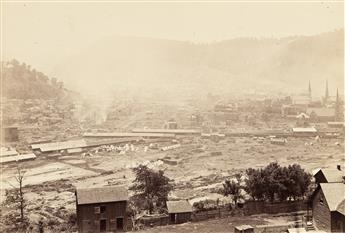 (NATURAL DISASTERS--W.S. BELL) A selection of 12 photographs documenting the catastrophic Johnstown Flood, Pennsylvania.